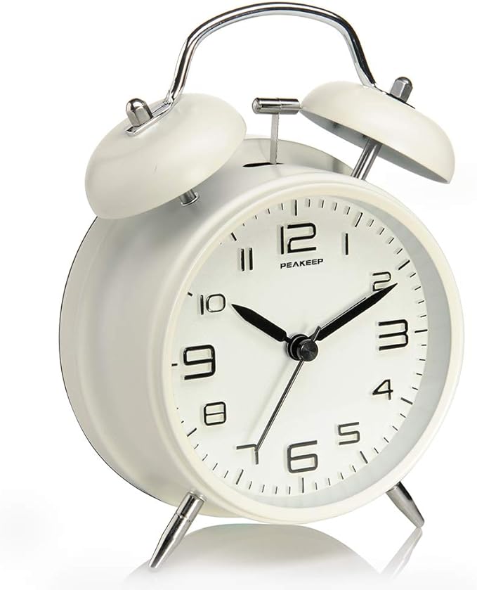 Peakeep 4 Inches Twin Bell Loud Alarm Clock by PEAKEEP