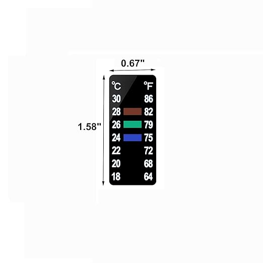 AQUANEAT 6 PCS Aquarium Thermometer Strips, Fish Tank Thermometer Sticker - Image 6