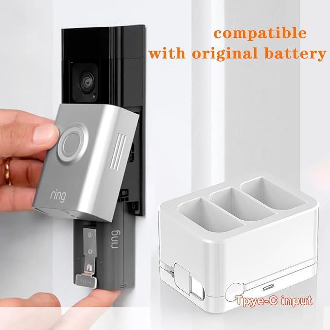 2 Pack 3-Slot Ring Battery Charging Station/Battery Charger, - Image 5