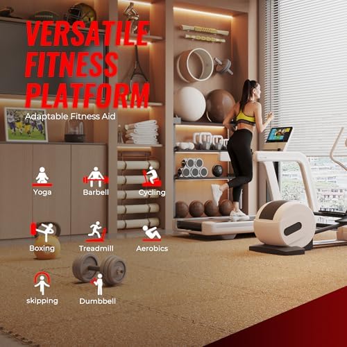 SUPERJARE 0.4'' Thick 24 Pcs 96 Sq Ft Rubber Top Exercise Equipment Mats - Image 2