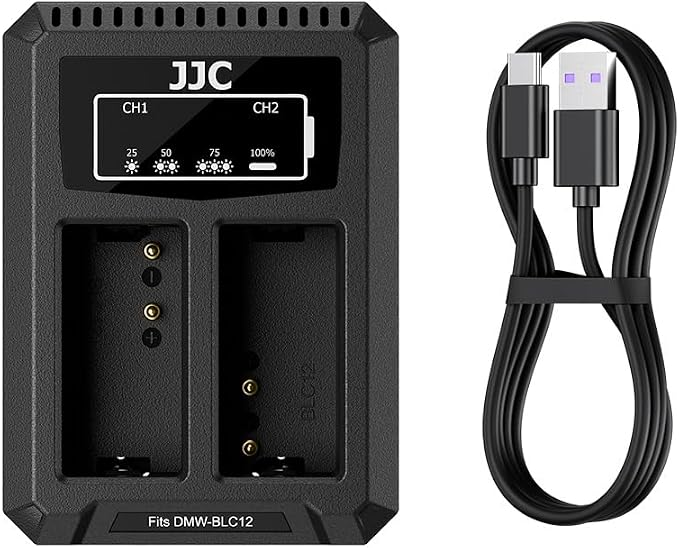 JJC DMW-BLC12 Battery Charger USB Dual Slot by JJC