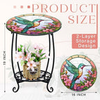 Cinnvoice Outdoor Side Table Small End Patio Porch Table - Image 3