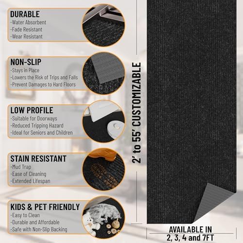 Ottomanso 7x10 Large Waterproof Floor Mat, Non-Slip Indoor Outdoor Door Mat - Image 3