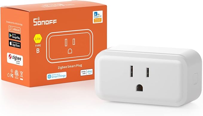 SONOFF Zigbee Smart Plug with ETL Certified, S40 Lite 15A Outlet, Zigbee by SONOFF