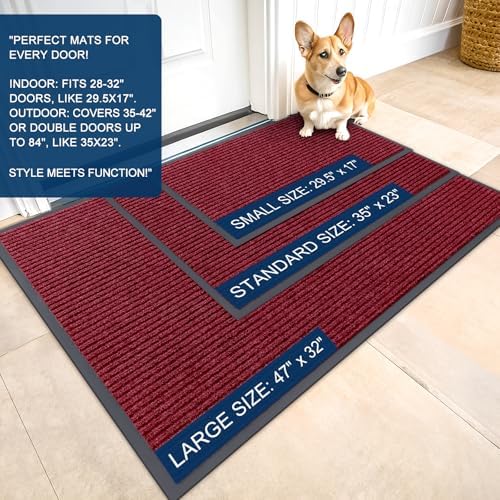 OLANLY Front Door Mat 35x30, Waterproof Heavy-Duty Indoor Outdoor Doormat - Image 2
