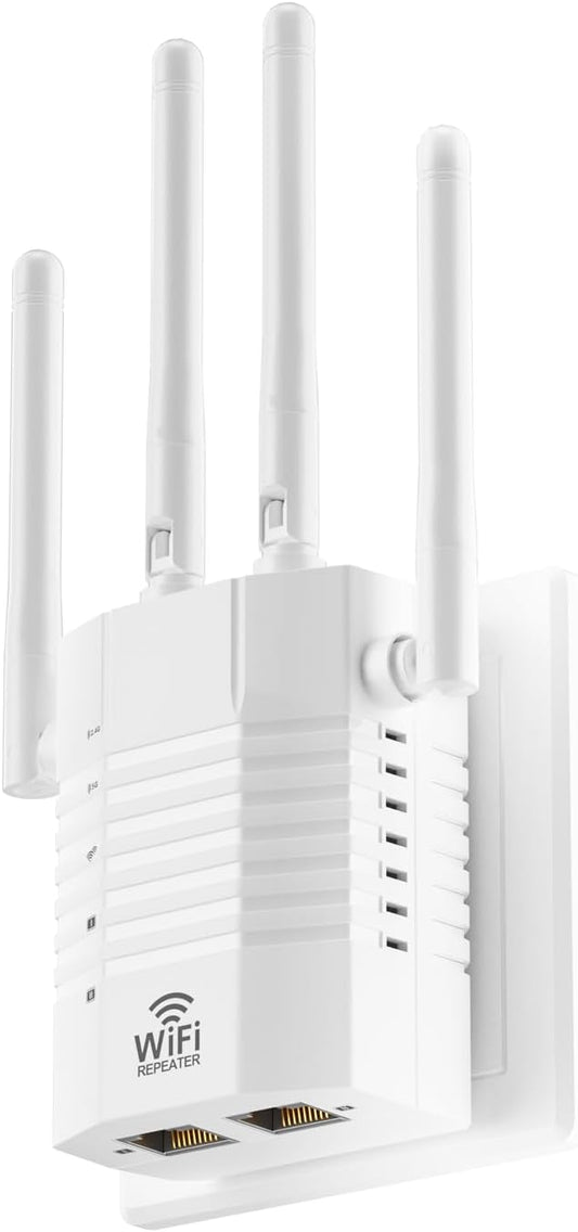 WiFi Extender Signal Booster for Home, 1200Mbps Dual Band 2.4GHz/5GHz WiFi by GEYILO