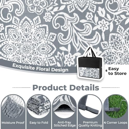 Findosom Waterproof Outdoor Rug 5' x 8' - Image 5