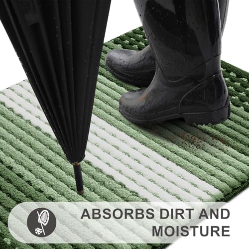 Kitinjoy Indoor Outdoor Door Mat, 47x17 Non-Slip Dirt Trapper Doormats - Image 2