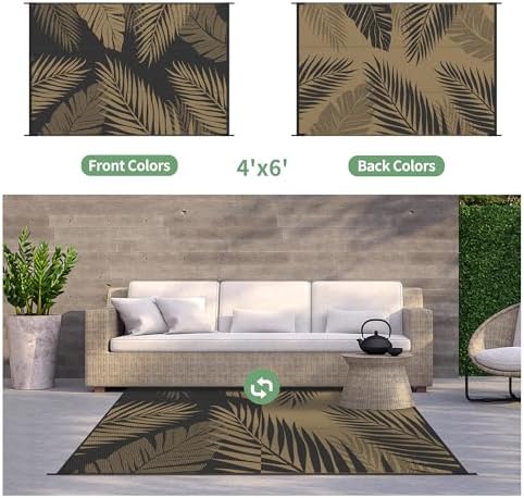 GENIMO Outdoor Rug, Waterproof Plastic Rugs - Image 2