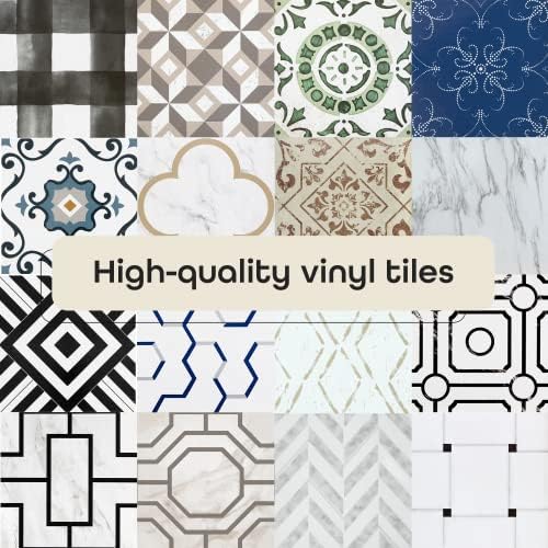 Vinyl Peel & Stick Vinyl Floor Tiles, 12 x 12 in - Image 5