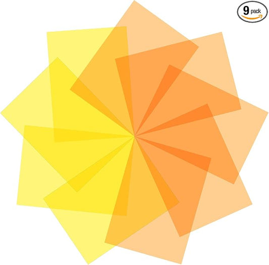 Lystaii 9pcs Gel Light Filter Color Correction Colored Overlays Transparent by Lystaii