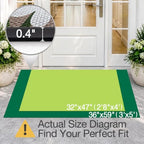 LUMI Outside Welcome Door Mat 32x47, Non-Slip Durable Rubber Easy Clean - Image 2