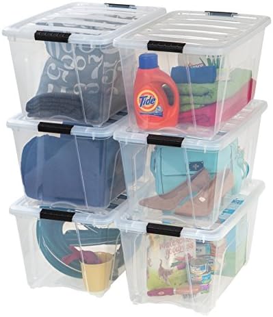 IRIS USA 6-Pack 54 Quart Storage Bins by IRISUSA