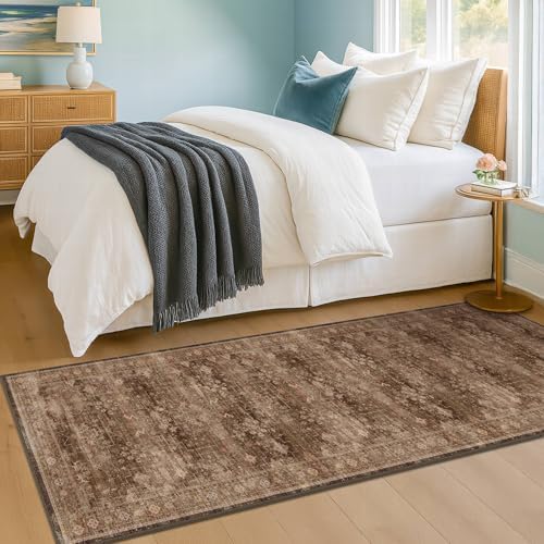 Brown Boho Washable 2x7 Runner Rugs - Image 6