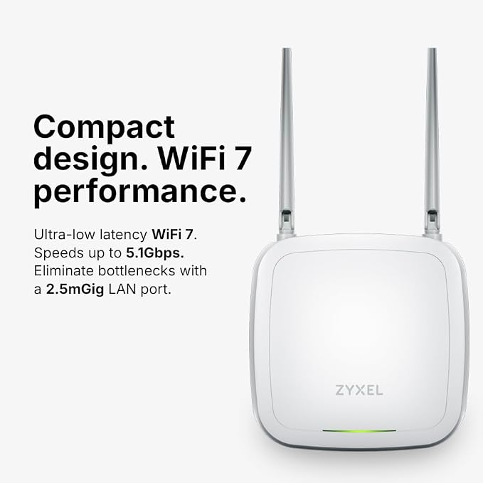 Zyxel WiFi 7 Wireless Access Point BE5100 | Desktop | 2.5Gb Ethernet Port | - Image 6