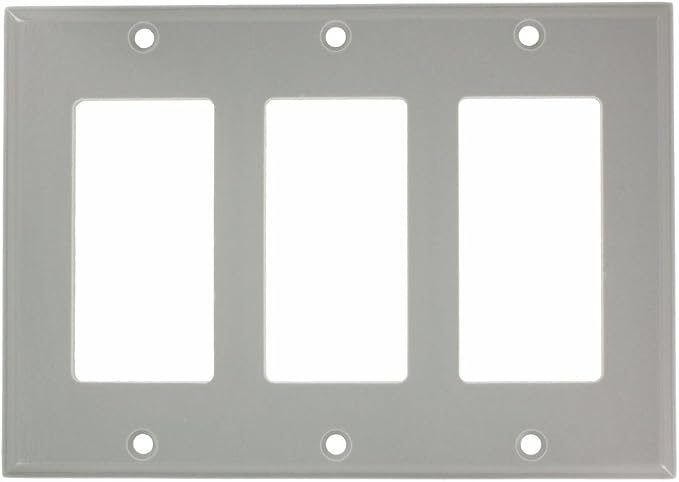 Leviton 3-Gang Decora/GFCI Device Decora Wallplate, Standard Size, Device Mount by Leviton