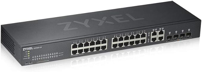 Zyxel 24 Port Ethernet Switch | Smart Managed Gigabit Network Switch | 24x GbE by ZYXELNETWORKS