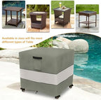 Patio Wicker Side Table Cover, 22W x 22D x 18H inch, Waterproof Square Patio - Image 4