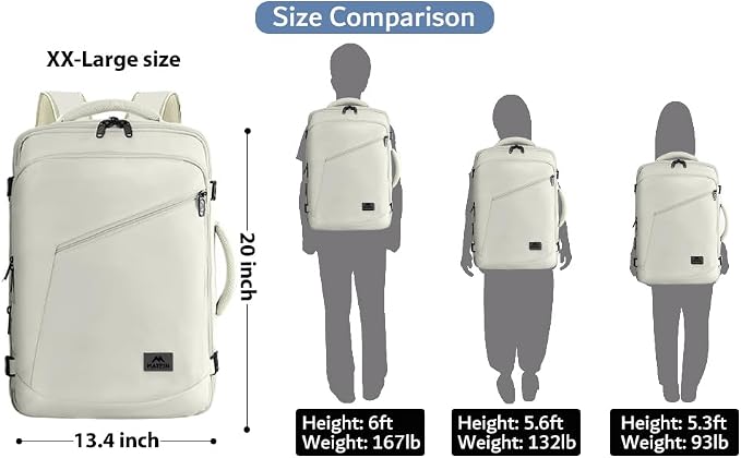 MATEIN Large Backpack for Travel Flight Approved, 45L Carry on Backpack - Image 3