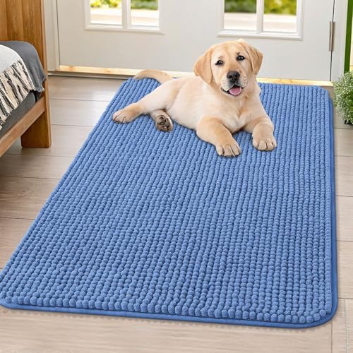 Smiry Dog Door Mat for Muddy Paws 40x32, Absorbent Low-Profile Doormats by Smiry