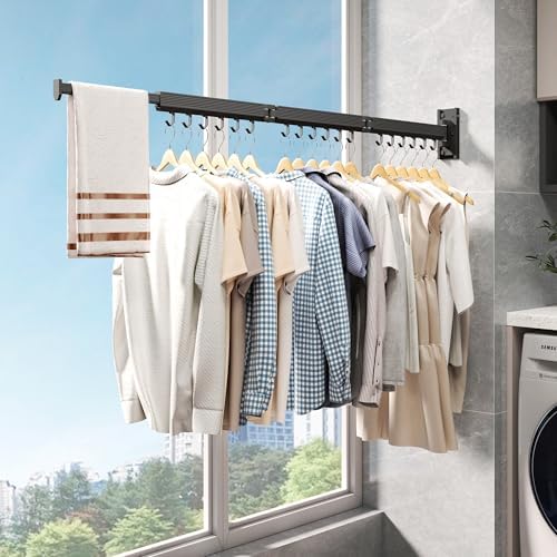 Wall Mounted Tri-Fold Clothes Drying Rack, Heavy Duty Collapsible Laundry - Image 4
