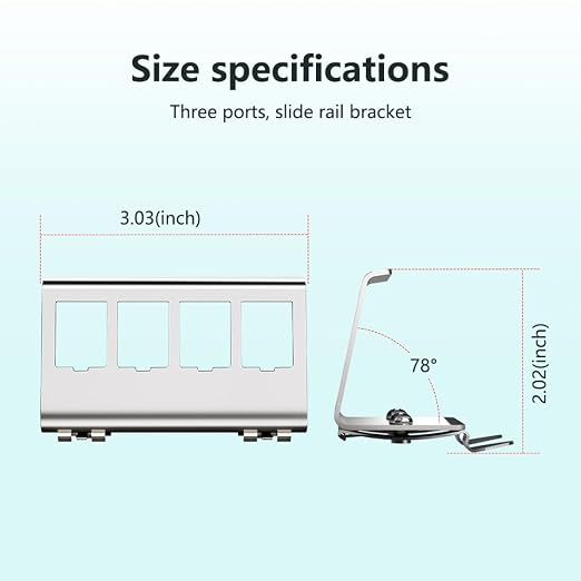 4-Port Metal DIN-Rail Mounting Module - Image 6