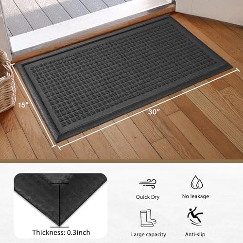 HIYARD Boot Tray for Entryway, Non-Slip Shoe Tray Drying Mat, Waterproof Boot - Image 2