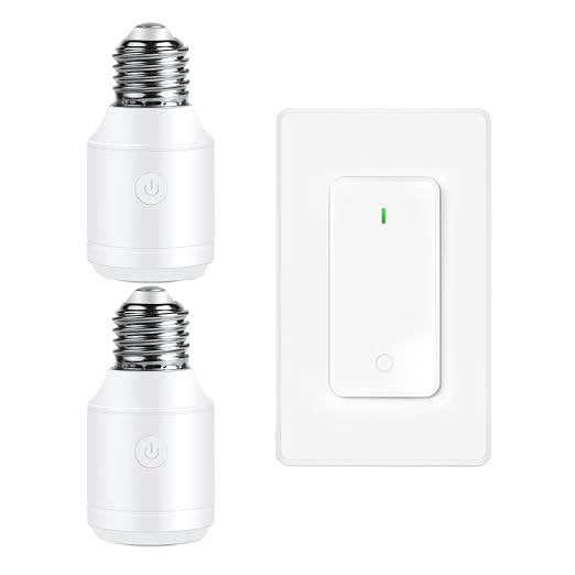 Remote Control E26 E27 Light Bulb Socket Adapter, Max 500W, No Wiring Needed by greencycle