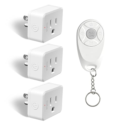 Greencycle Remote Control Outlet, Wireless Light Switch and 3 Outlet Plugs by greencycle