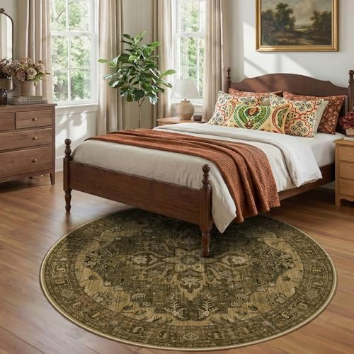 RELEANY Washable Area Rug, Round 7ft - Image 2