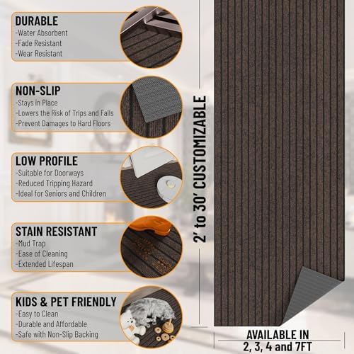 Ottomanson 2x26 Hallway Runner Rug – Non-Slip Indoor Outdoor Door Mat - Image 3