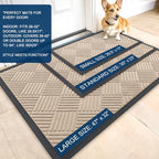OLANLY Front Door Mat Outside Entrance 47x32, Waterproof Heavy-Duty Doormat - Image 2
