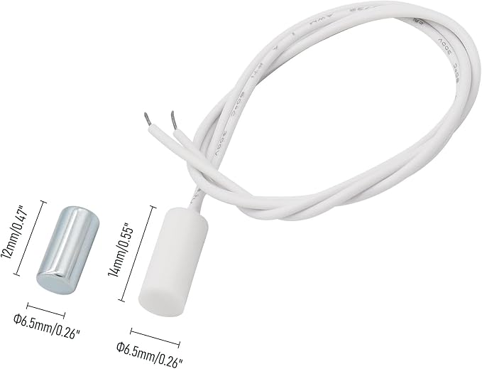 10PCS Recessed Wired Security Window Door Contact Sensor, Normally Closed NC - Image 2