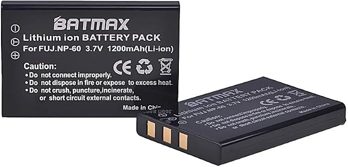 Batmax 2Pcs FNP-60 NP-60 Battery + LCD USB Charger - Image 3