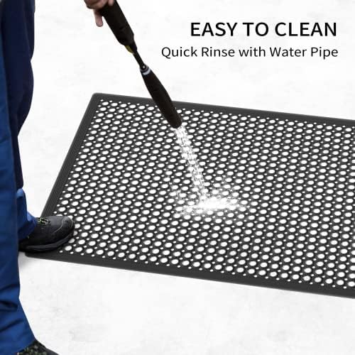 ROVSUN Rubber Floor Mat with Holes, - Image 4