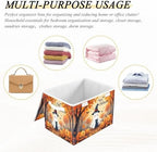 Bolaz Storage Bins with Lids and Handles, Maple Leaves Ghost Pumpkin Storage - Image 7