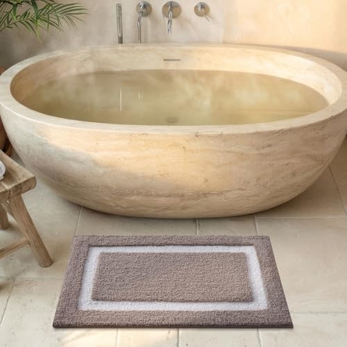 Color&Geometry Mini Bathroom Rugs 16x24, Extra Soft Absorbent Microfiber Bath - Image 3