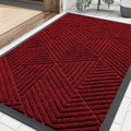Smiry Front Door Mat Outside Entrance, Low Profile Rubber Doormat by Smiry