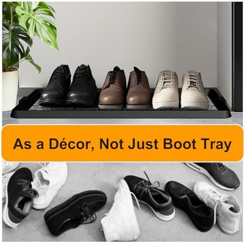 BEHERO Boot Tray Shoe Mat Decorative Patterned, Rubber Boot Matt Tray Indoor - Image 5