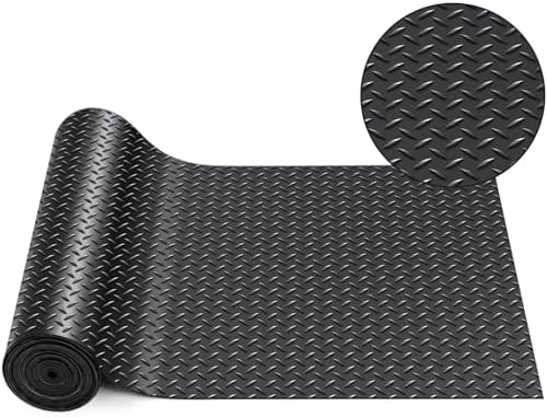 Breling 12 in X 20 ft Rubber Diamond Plate Garage Floor Mat by Breling