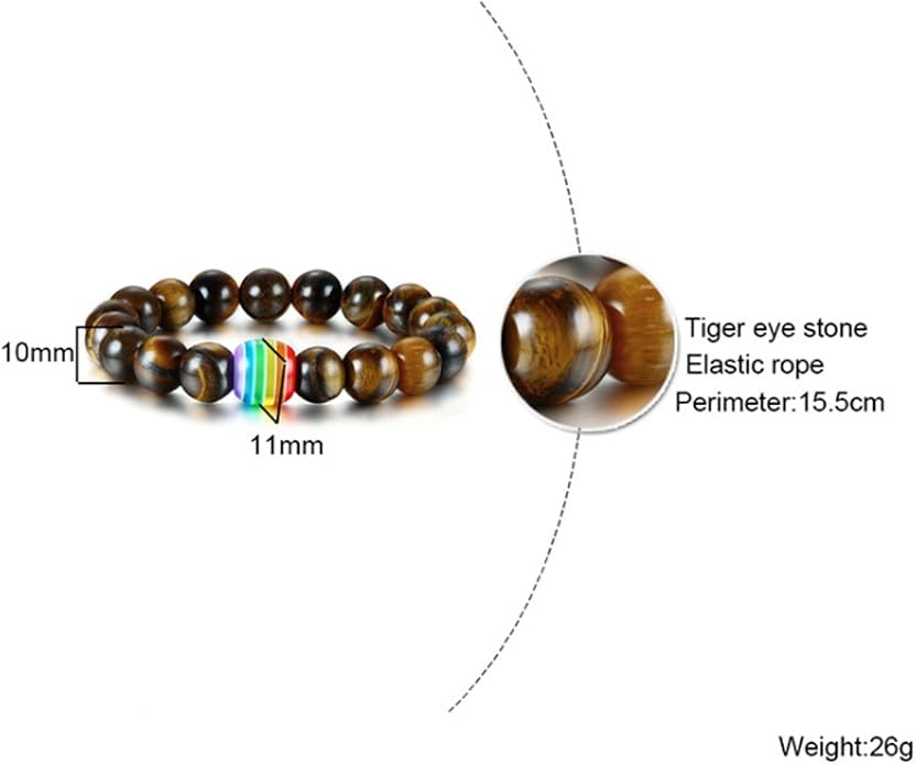 Nanafast Titanium Stainless Steel Rainbow LGBT Pride Bracelet Handmade Braided - Image 2
