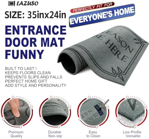 Front Door Mat Funny Welcome Mats Brown There is No Reason - Image 7