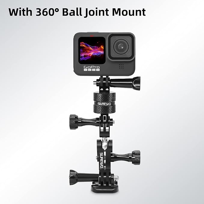 Aluminum 360 Degree Rotation Camera Mount, Metal Bracket Adapter, Aluminum - Image 5