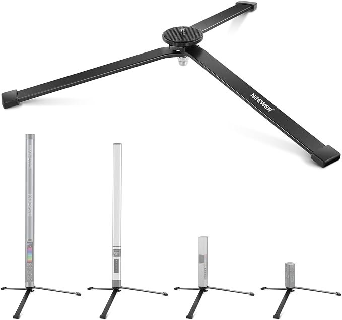 NEEWER Metal Mini Tripod Base for TL120C TL60 CL124 Tube Light Wand Stick by Neewer