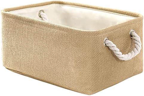 TheWarmHome Decorative Basket Rectangular Fabric Storage Bin Organizer Basket by TheWarmHome