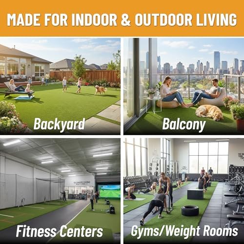 Ottomanson Artificial Turf for Backyard, Training & Outdoor Use 78" x 20' - Image 4