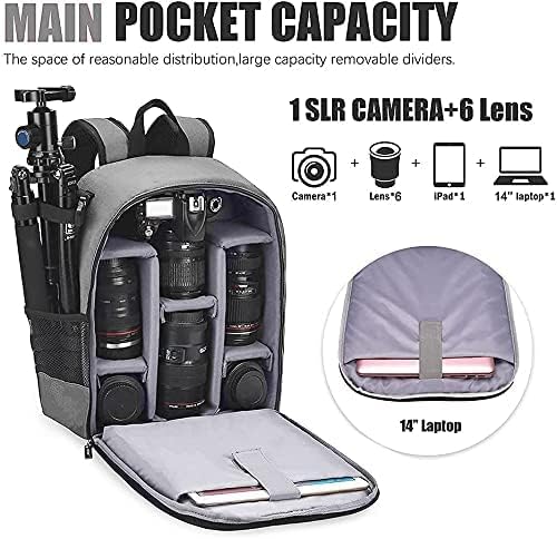 Cwatcun Camera Backpack Professional Camera Bag - Image 4