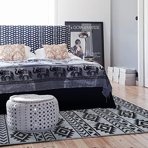 SAND MINE Reversible Mats, Plastic Straw Rug, Modern Area Rug, Large Floor Mat - Image 5