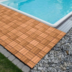 Solid Gold Acacia Wood Interlocking Deck Tiles - Image 7