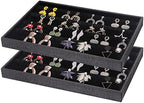 Julysky 2 Pcs/set Stackable Jewelry Organizer Trays，Earrings Tray+Earrings Tray by Julysky